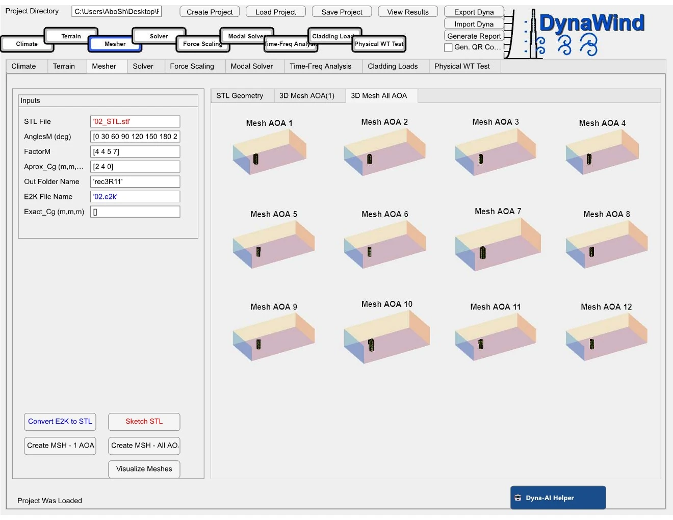 Mesher — multi-AOA batch meshing for consistent cases