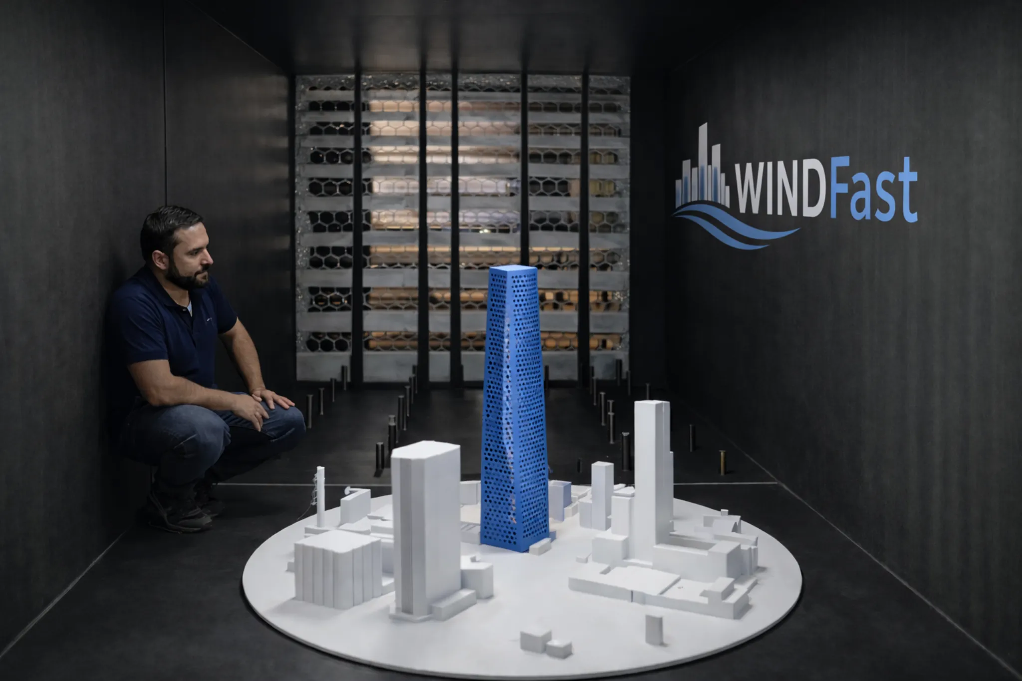 Inside WindFast wind tunnel